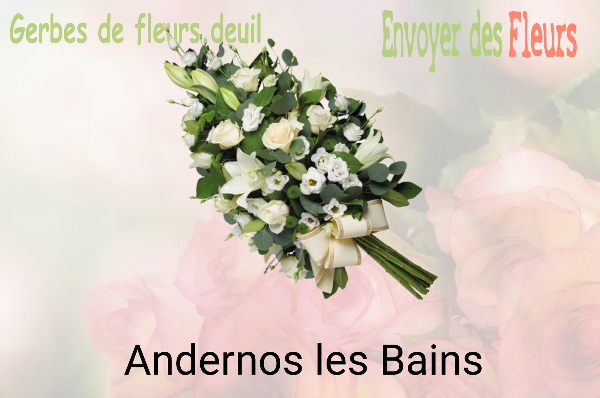 Gerbe de fleurs de deuil livrée à Andernos-les-Bains